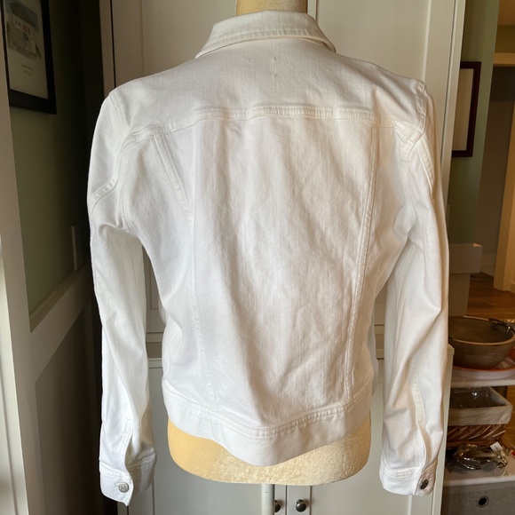 J. Crew Factory Classic White Denim Jacket - Picture 3 of 4